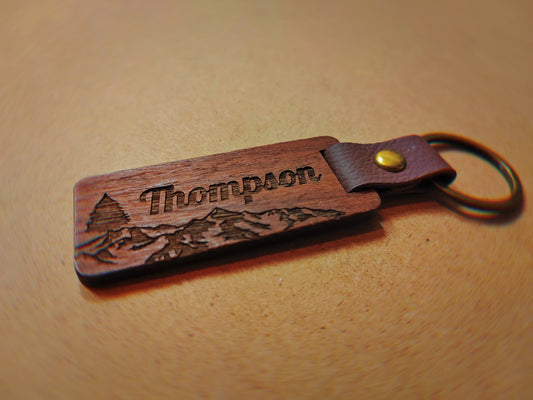 Custom Rectangle Wood Keychain | Fully Personalized Laser Engraving